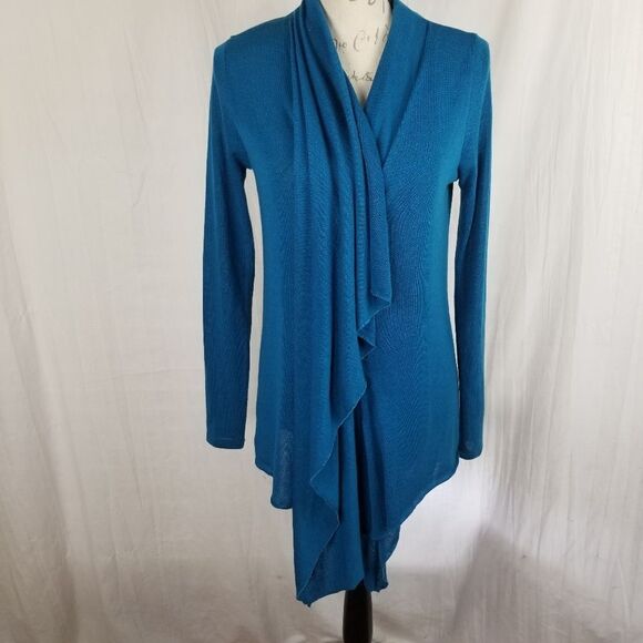 Fabletics Andrea Shrug‎ Blue Cardigan Sweater - Picture 1 of 11